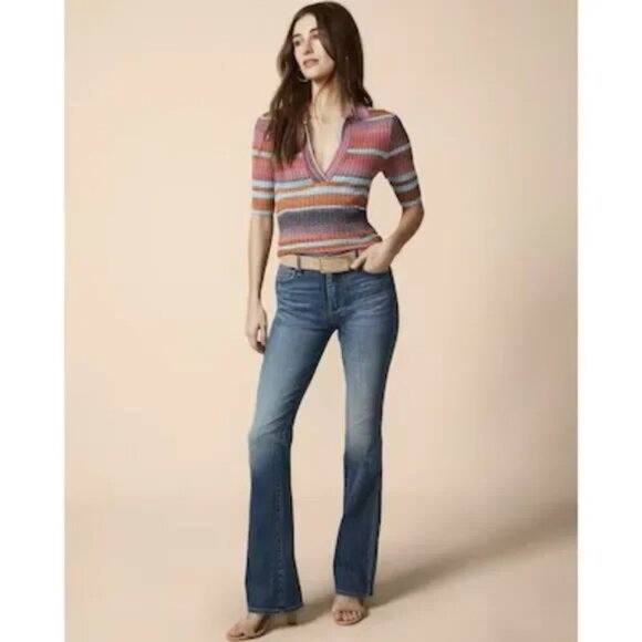 WHBM Bootcut Jeans Size 8R Medium Wash Stretch - Picture 1 of 14